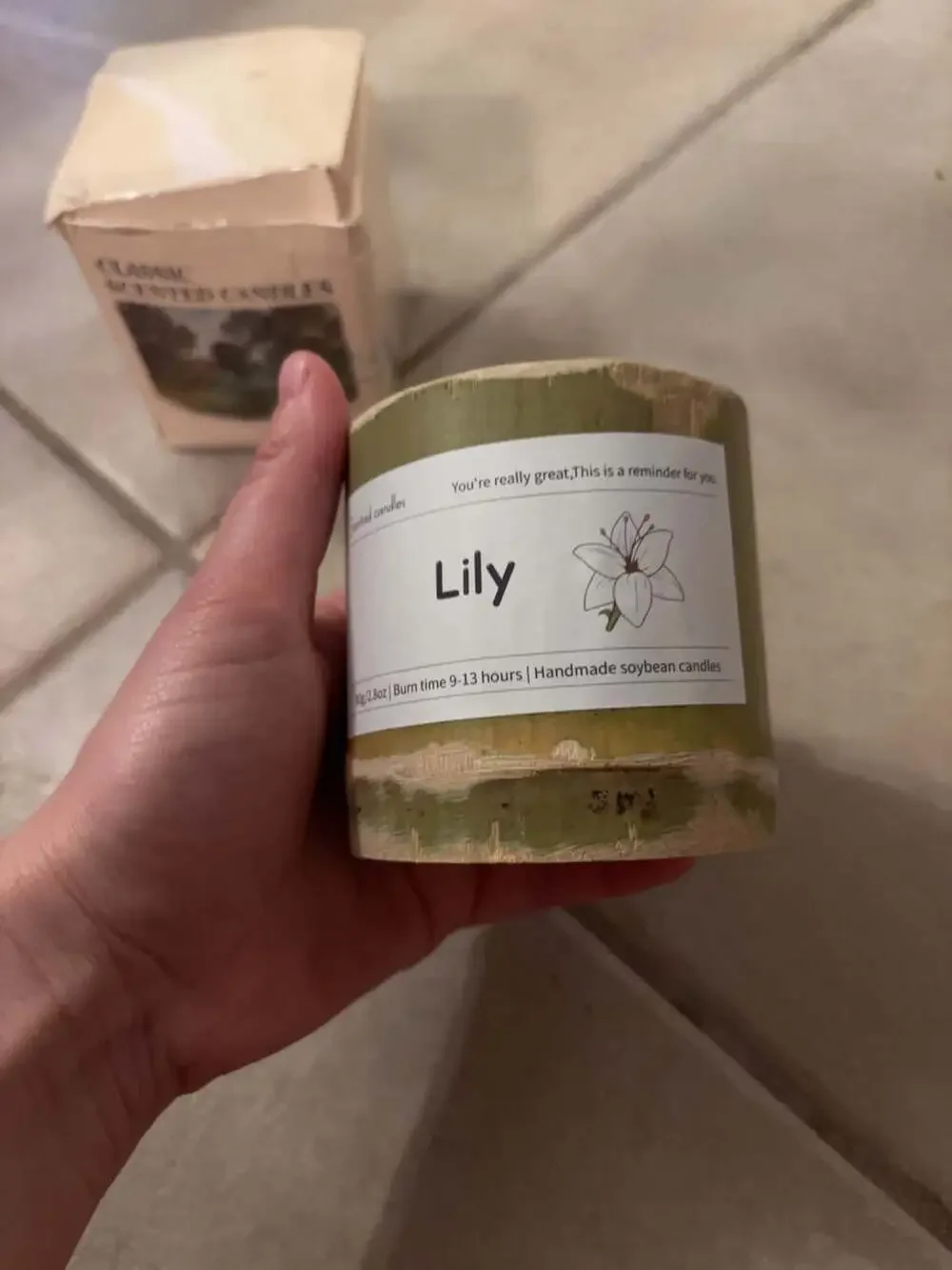 Nanchong Suidisi Lily Scented Bamboo Tube Soybean Candle 80g